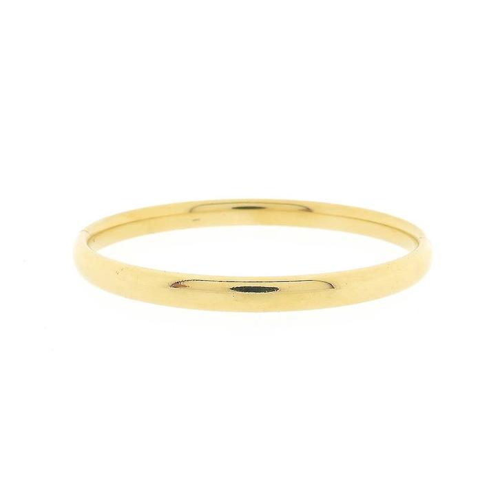 Gouden gladde slavenarmband | Ø 60 mm (tijdloos sieraad), Handtassen en Accessoires, Armbanden, Overige kleuren, Gebruikt, Goud