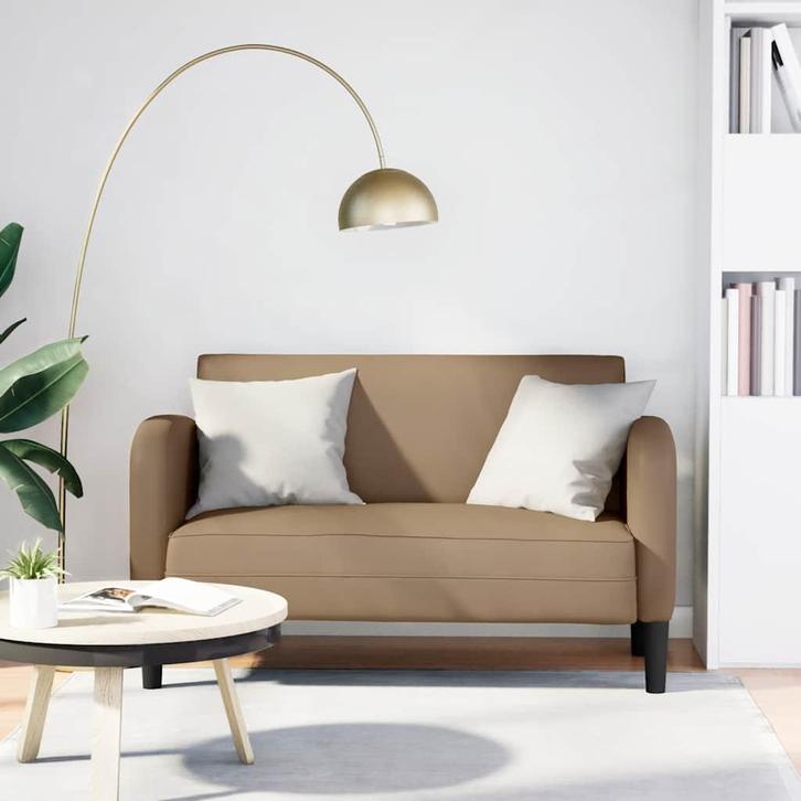 vidaXL Loveseat bank cappuccino 110 cm kunstleer, Huis en Inrichting, Zetels | Zetels, Nieuw, Verzenden