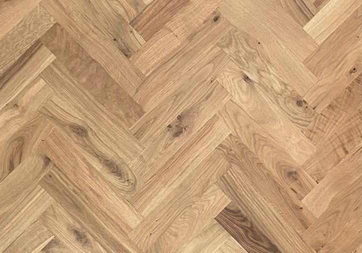 Visgraat parket massief vanaf €24.90 /m², Doe-het-zelf en Bouw, Vloerdelen en Plavuizen, Minder dan 50 cm, 10 m² of meer, Nieuw