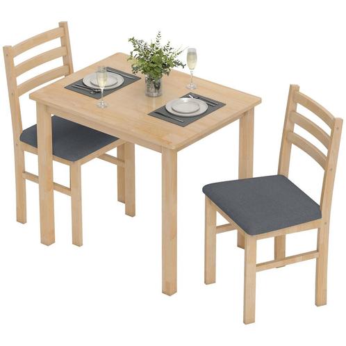 TRUUSK 3-delige Eettafelset - Compacte Keukentafel met 2 Ges, Huis en Inrichting, Tafels | Eettafels, Verzenden