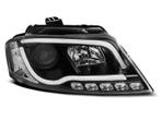 Audi A3 8P 2008-2012 Tube Black LED koplamp units, Nieuw, Alfa Romeo, Verzenden