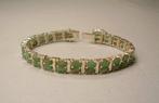 Zonder Minimumprijs - Armband Zilver - 24.00ct. tw. Smaragd, Nieuw