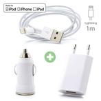 3 in 1 Oplaadset voor iPhone Lightning USB Oplaadkabel +, Telecommunicatie, Mobiele telefoons | Telefoon-opladers, Verzenden, Nieuw