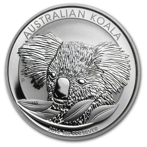 Australië. 2014 1oz $1 AUD Australian Silver Koala Coin BU, Postzegels en Munten, Edelmetalen en Baren