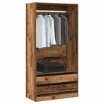 vidaXL Kledingkast 100x50x200 cm bewerkt hout oud hout, Huis en Inrichting, Verzenden, Nieuw
