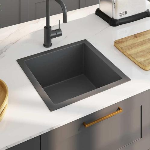vidaXL Gootsteen handgemaakt roestvrij staal zwart, Huis en Inrichting, Keuken | Keukenelementen, Nieuw, Verzenden