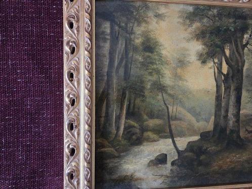 Ludwig Schmahljohann (1840-1928) - Waldlandschaft mit Bach, Antiek en Kunst, Kunst | Schilderijen | Klassiek
