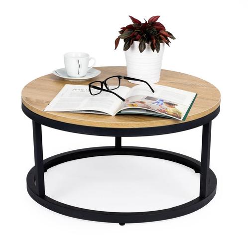 Compacte ronde salontafel - 60 cm - multifunctioneel - in..., Huis en Inrichting, Tafels | Salontafels, 50 tot 100 cm, Rond, Nieuw