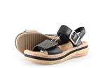 Rieker Sandalen in maat 38 Zwart | 5% extra korting, Verzenden, Zwart, Sandalen of Muiltjes, Zo goed als nieuw