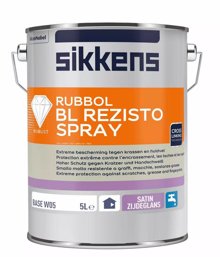 Sikkens Rubbol BL Rezisto Spray Wit 5L, Bricolage & Construction, Peinture, Vernis & Laque, Envoi