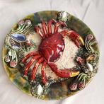Schotel - Majolica Palissy Style Majolica Crab Plate -, Antiek en Kunst