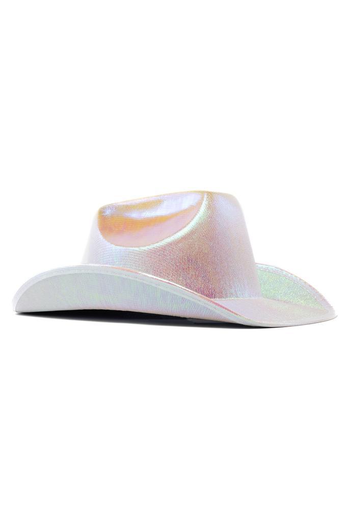 Cowboyhoed Iridescent Wit Witte Regenboog Cowboy Western Hoe, Kleding | Dames, Carnavalskleding en Feestkleding, Nieuw, Ophalen of Verzenden