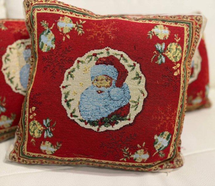 Set kussens van zwaar katoen gobelin met kerstfantasie,, Diversen, Kerst