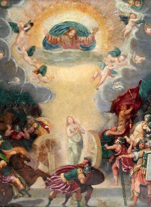 Italiaanse school (XVII) - Martirio de Santa Catalina, Antiek en Kunst, Kunst | Schilderijen | Klassiek