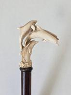 Dolfijnen - Gedetailleerd Handsnijwerk Wandelstok -, Antiek en Kunst