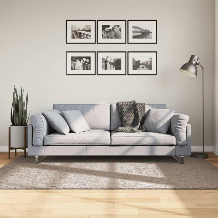vidaXL Vloerkleed PAMPLONA shaggy hoogpolig modern 140x200, Huis en Inrichting, Stoffering | Tapijten en Vloerkleden, Nieuw, Verzenden