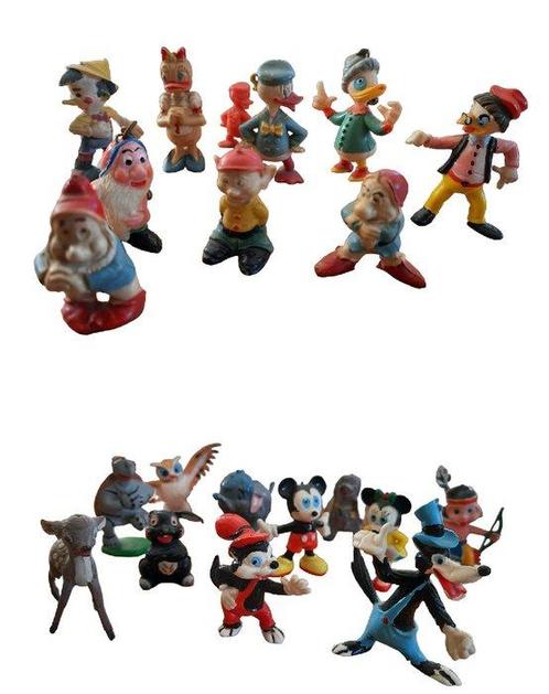 Walt Disney - 20 mini figurines (ca. 1970), Collections, Disney