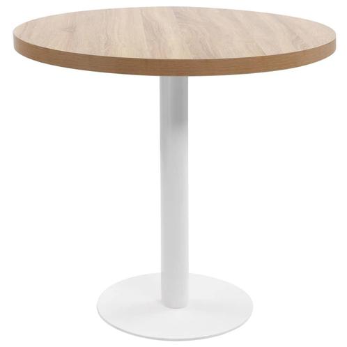 vidaXL Table de bistro marron clair 80 cm MDF, Maison & Meubles, Tables | Tables à manger, Neuf, Envoi