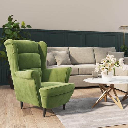 vidaXL Fauteuil fluweel lichtgroen, Huis en Inrichting, Fauteuils, Nieuw, Verzenden