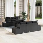 vidaXL Tuinbank Set met kussen 7 pcs Zwart 100 x 55 x 73 cm, Verzenden, Nieuw