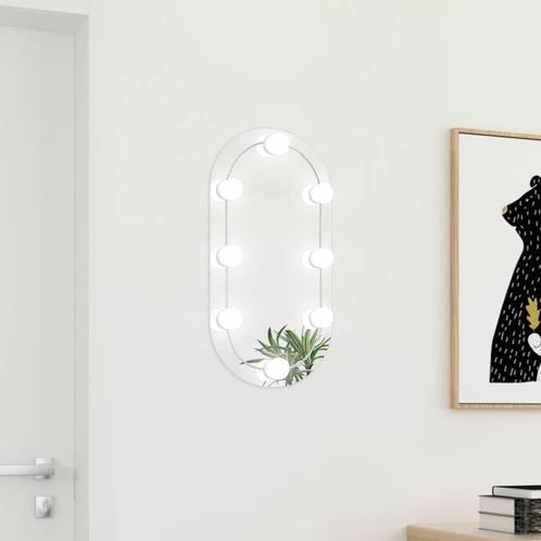 vidaXL Spiegel met LED-verlichting ovaal 60x30 cm glas, Huis en Inrichting, Woonaccessoires | Spiegels, Nieuw, Verzenden