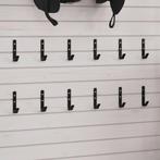 vidaXL Wandhaken 12 st J-vormig staal zwart, Dieren en Toebehoren, Verzenden, Nieuw