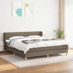 vidaXL Boxspring met matras stof taupe 160x200 cm, Maison & Meubles, Verzenden