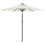 Grote Parasol Wit 225x225cm | Retour Deal | Topkwaliteit, Tuin en Terras, Parasols, Nieuw, 2 tot 3 meter, Stokparasol, Kantelbaar