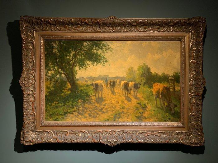 H. van Riet (1883-1962) - Koeien, Antiek en Kunst, Kunst | Schilderijen | Klassiek