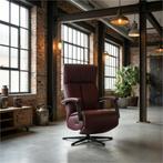 Leren elektrisch relaxfauteuil Pure - Toledo Bordeaux, Maison & Meubles, Ophalen of Verzenden