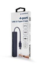 Gembird USB splitter naar 4 (USB 3.1) poorten  (type -C) hub, Ophalen of Verzenden, Nieuw