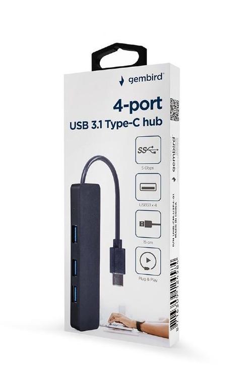 Gembird USB splitter naar 4 (USB 3.1) poorten  (type -C) hub, TV, Hi-fi & Vidéo, Photo | Appareils professionnels, Enlèvement ou Envoi