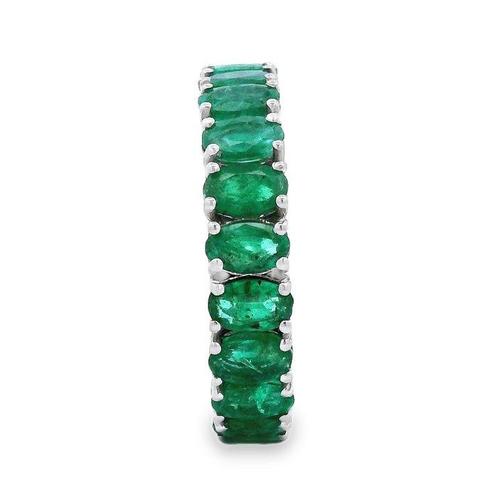Bague Platine - 4.55ct. tw. Émeraude, Handtassen en Accessoires, Ringen