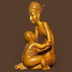 Balinese houten sculptuur „Ibu & Anak“ - Hout, Masoholz -