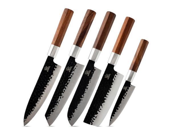 Veiling - Messerhai 5dlg Messenset AUS10 Damascus Sashimi, Huis en Inrichting, Keuken | Keukenbenodigdheden