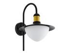 Veiling - EGLO Sirmione wandlamp buiten E27 IP44 zwart/goud, Tuin en Terras, Nieuw
