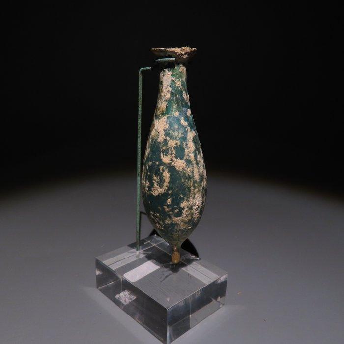 Oud-Romeins Glas Vaartuig. 1e-2e eeuw na Christus. Hoogte, Verzamelen, Mineralen en Fossielen