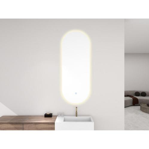 Ovale Spiegel Wiesbaden Lumia met Dimbare LED Verlichting en, Doe-het-zelf en Bouw, Sanitair, Bad, Nieuw, Ophalen of Verzenden