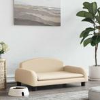 vidaXL Hondenmand 70x45x30 cm stof crèmekleurig, Verzenden, Nieuw