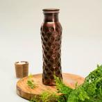 Puur Koperen Waterfles Curve Diamond Antique - 1 liter, Ophalen of Verzenden, Nieuw