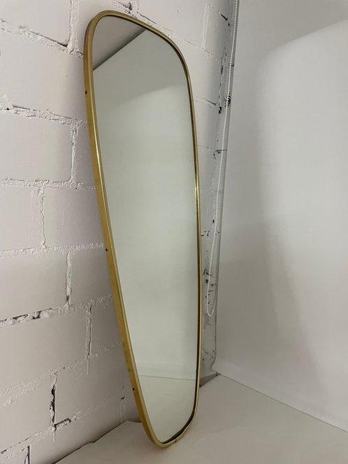 Wandspiegel- Middeleeuws spiegel - Hout Glas Messing -, Antiek en Kunst, Kunst | Designobjecten