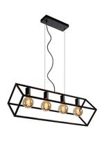 Hanglamp Lucide FABIAN -  - 4xE27 - Zwart, Verzenden, Nieuw