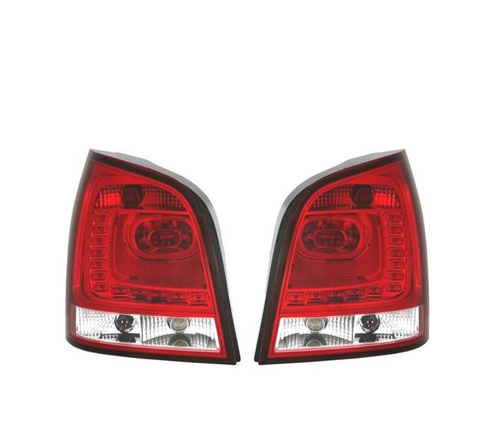 FEUX ARRIÈRE LED VOLKSWAGEN VW POLO 9N3 05-09 LED ROUGE CHRO, Auto-onderdelen, Verlichting, Verzenden
