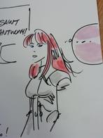 Mézières - Laureline - 1 Dessin original couleur dédicacé -, Nieuw