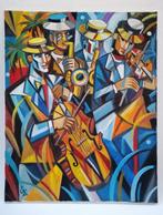 Elena Khmeleva - Live jazz music. Large. Œuvre originale,, Antiek en Kunst, Kunst | Schilderijen | Modern