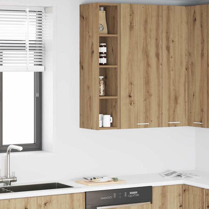 vidaXL Hangkast Artisan Eiken 20 x 29,5 x 100 cm Bewerkt, Huis en Inrichting, Kasten | Overige, Nieuw, Verzenden