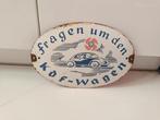 KdF- Wagen - Emaille bord - Emaille, Metaal, Antiek en Kunst, Antiek | Wandborden en Tegels