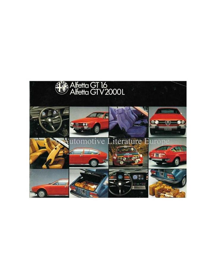 1979 ALFA ROMEO ALFETTA GT 1.6 / GTV 2000 L BROCHURE, Boeken, Auto's | Folders en Tijdschriften