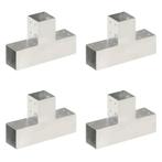vidaXL Paalverbindingen 4 st T-vorm 81x81 mm gegalvaniseerd, Tuin en Terras, Verzenden, Nieuw
