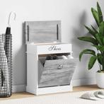 vidaXL Schoenenkast 50x28x58 cm paulowniahout grijs, Huis en Inrichting, Verzenden, Nieuw